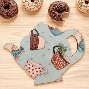 Plato pintado a mano de desayuno más vendido para bandeja de servicio para decoración mesa de comedor en diseño de lujo - Product Image 1