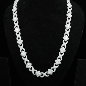 Xs Fashion Joyería para Hombre, Collar de Cadena de Eslabones de 10mm de Plata de Ley 925 con Moissanita VVS, Chapado en Oro y Rodio, Estilo Hiphop GRA - Product Image 1