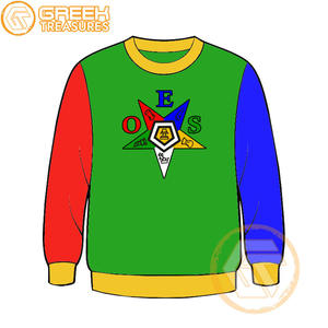 Customized Order of the Eastern <b>Star</b> Cotton Fleece Embroidered Sweatshirt High Quality Sweater Greek Apparel OES Sweat <b>Shirts</b> - Product Image 2