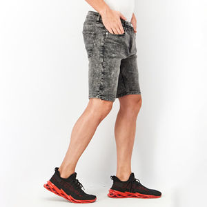 Shorts Vaqueros Casuales Rectos para Hombre - Algodón Resistente, Estilo Urbano Moderno - Product Image 3