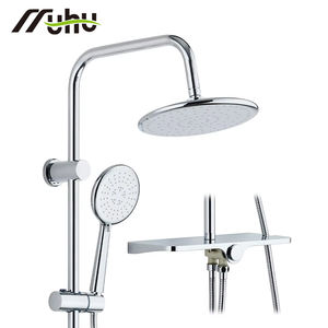Rust Resistance Stainless Steel Bathroom <strong>Shower</strong> Kit Thermostatic <strong>Rainfall</strong> Adjustable Chrome <strong>Shower</strong> <strong>Head</strong> System <strong>with</strong> <strong>Hose</strong> - Product Image 1