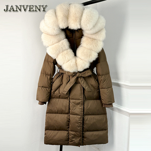 เสื้อโค้ทขนเป็ดผู้หญิงน้ำหนักเบามีฮู้ดแจ็กเก็ตผ้านวมแฟชั่นลำลองสำหรับฤดูหนาวที่อบอุ่น - Product Image 4