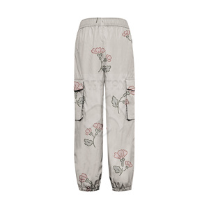 Pantalon Cargo Femme Taille Haute 100% Coton OEM Taille Personnalisable Lâche Anti-Rides Anti-Boulochage Multi-Poches Décontracté pour l'Hiver - Product Image 2