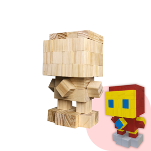 ชุดงานฝีมือทำจากไม้ไอรอนแมนสำหรับเด็กที่มีขอบเป็นของสะสมศิลปะ DIY ของตกแต่งบ้านของที่ระลึกเพื่อการศึกษารูปปั้นของเล่น - Product Image 2