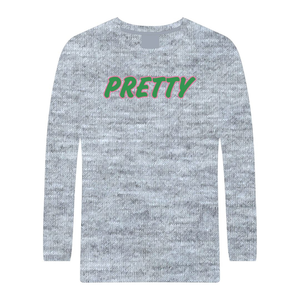 T-shirt à manches longues Denim 08 Pretty Girl, vêtements de sororité grecque, vêtements de sororité pour femmes, rose et vert, vêtements grecs élégants - Product Image 1