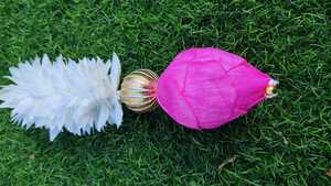 Hermosa Guirnalda de Flores de Papel del Sur de la India, Jazmín, Loto, Decoración de Madera Sola, Regalo Artificial Indio para Navidad y Bodas - Product Image 4