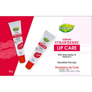 GIRNAR Organic Herbal <b>Lip</b> <b>Balm</b> Natural Strawberry Flavored Personal Care with Fruit Taste - Product Image 1