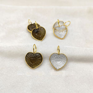 จี้ควอตซ์ควอตซ์หัวใจแกะสลัก 925 เงินสเตอร์ลิงผู้หญิงสร้อยคออัญมณีจี้สําหรับเครื่องประดับทําผลการค้นหาผู้ผลิต - Product Image 3