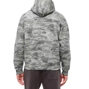 Sudadera con Capucha Personalizada con Cierre, 100% Algodón French Terry, para Hombre, Casual, Invierno, Resistente al Viento, Impermeable, Transpirable, 410g, Corte Regular, Alta Calidad - Product Image 2