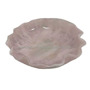 Bol et assiette en résine pour la maison, l'hôtel, le restaurant, bol blanc, design créatif, bol à salade en résine fait à la main - Product Image 1