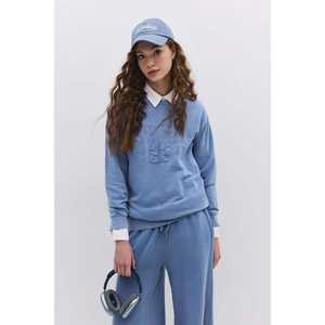 Sweat-shirt à effet délavé avec slogan, 100% coton, pour tous les jours - Product Image 2