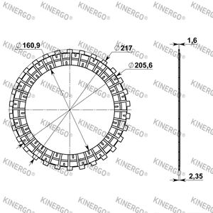 แผ่นคลัตช์ FHK05V5 สำหรับรถยนต์ฮุนได/เกีย A8LF1, A8LF2 - Product Image 2