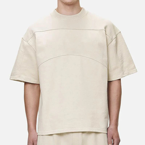 T-shirts pour hommes 100% coton, grande taille, couleur unie, coupe ample, longueur personnalisée, impression sérigraphique, décontracté, surdimensionné - Product Image 6