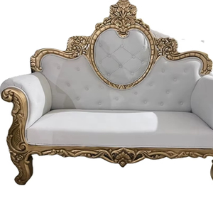 Canapé rembourré doré/Canapé doré pour le hall de l'hôtel/Canapé luxueux en tissu doré Canapé rembourré en velours doré Ensemble de canapé premium pour hôtel - Product Image 1