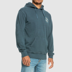 <b>Mens</b> Pullover <b>Hoodie</b> Navy <b>Blue</b> Large Chest Logo Graphic Print Drawstring Hood Kangaroo Pocket Casual Streetwear Outerwear - Product Image 5