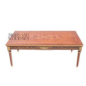 ชุดโต๊ะคอนโซลไม้คลาสสิกสุดหรู พร้อมลายทองเหลือง - Product Image 3