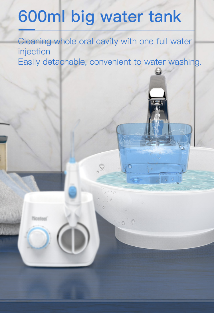 600ml Smart Water Flosser Oral Care IPX7 Nozzles Electronic Irrigator Fc165