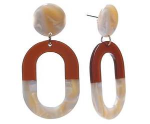 Boucles d'oreilles pendantes élégantes faites à la main en corne de buffle et résine jaune pour femme, légères, style vintage ethnique bohème, bijoux artisanaux naturels - Product Image 2