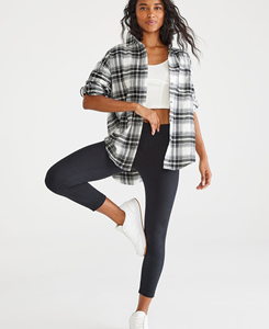 Legging de gymnastique taille haute pour femme coupe ajustée pantalon d'entraînement décontracté grande taille élégant fabriqué au Pakistan matériau Spandex/Nylon XS - Product Image 4