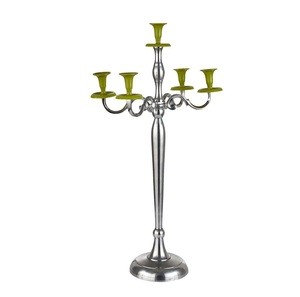 Unique Design Metal Aluminum <b>Candelabra</b> for Home and Wedding Decorative Centerpieces Silver Plated <b>Candelabra</b> - Product Image 4