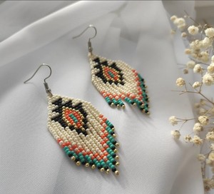 Luxury Quality <b>Emerald</b> Green Beaded Tassel Earrings - Product Image 1