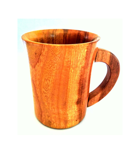 หัตถกรรมอินเดียที่เป็นมิตรกับสิ่งแวดล้อมวินเทจลายดอกไม้ไม้ไผ่ฝาแก้วกาแฟทำจากไม้รูปพระจันทร์เสี้ยวงานฝีมือกลับไปโรงเรียน - Product Image 6