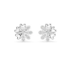 0.35 CT Lab Diamond Floral <b>Stud</b> Earrings VVS-VS EF Clarity 18KT, 14KT, 10KT Gold & 925 <b>Silver</b> Rose, Yellow, White Gold & - Product Image 3