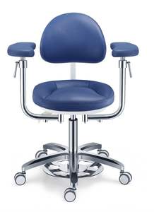 Tabouret de chirurgien médical fourni directement par l'usine avec base en acier inoxydable, anneau antidérapant pour les pieds disponible à un prix abordable - Product Image 6