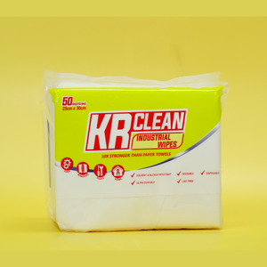 Krclean <b>Industrial</b> 25x30cm <b>Wipes</b> 50 Sheets Per Pack Oil and Grease Cleaning Cloths for Cleanroom Equipment - Product Image 4