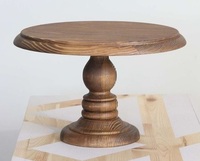 Support à gâteau élégant en bois fait main et personnalisable, base surélevée, dessus lisse, non toxique, écologique, compatible lave-vaisselle et micro-ondes