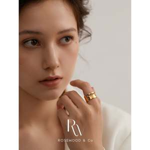 Anello Unisex a Fascia Spessa Impermeabile, Anello Doppio con Intarsio Dorato 4mm, Anello Maschile Resistente all'Ossidazione, Idea Regalo - Product Image 6