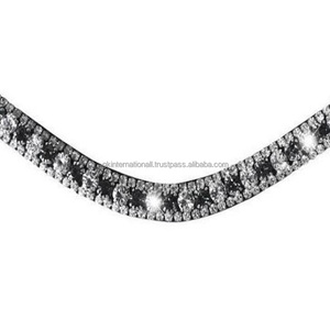 Bandas de cuero hechas a mano para cejas de caballo, con cristales de cinco filas, diseños personalizados, diamantes de imitación en todos los tamaños - Product Image 5