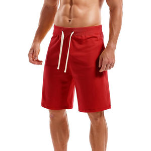 Pantalones cortos de algodón suave para hombre, informales, con cintura elástica, ajuste relajado, para gimnasio, calle, ropa de verano - Product Image 1