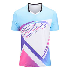 เสื้อยืดแบดมินตันและเทนนิสสำหรับทั้งชายและหญิงเสื้อยืดเทนนิสสำหรับเล่นกอล์ฟ100% โปโลผ้าฝ้ายด้านหน้าติดโลโก้กางเกงขาสั้นเสื้อเจอร์ซีย์ด้านหน้าหนุ่ม - Product Image 1