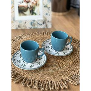 Tazza di caffè turco blu magico 4 pezzi per 2 persone