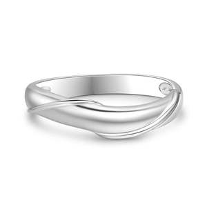 แหวนแต่งงานคู่รักแบบเกลียว เจลูเลีย คลาสสิค ชุบโรเดียม เงินสเตอร์ลิง - Product Image 4