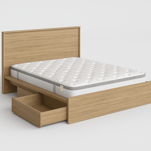 Cadre de lit de rangement avec tiroirs sous le lit, empilable, mobilier de chambre en bois minimaliste pour le rangement domestique - Product Image 1