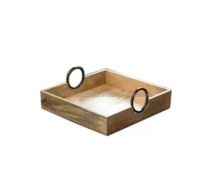 ถาดเสิร์ฟไม้มะม่วงพร้อมที่จับดีไซน์ล่าสุดจานไม้สำหรับเสิร์ฟอาหารห้องครัวร้านอาหารและโรงแรม - Product Image 2