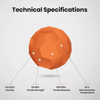 Filament PETG Orange Extravagant 1kg par Numakers, Matériau d'Impression 3D de Haute Qualité 1.75mm avec Moulage