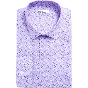 Camicia da Uomo Bar III Elasticizzata Slim Fit in Tessuto Popeline Lavanda con Colletto Rialzato Antipiega Stile Casual Taglie S-6XL ODM Confezione Singola - Product Image 1