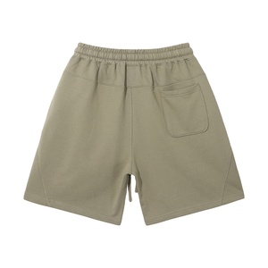 2026 Spring Summer High Street 380G Double Strand Polyester Canvas Breathable <b>Elastic</b> Knitted Casual Loose Drawstring Shorts - Product Image 4