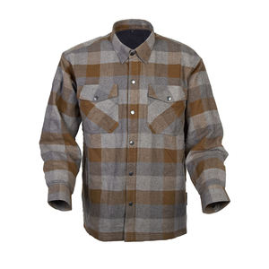 Camisa de Manga Larga a Cuadros, Estilo Vintage, Lavada al Ácido, Desgastada, con Botones y Logotipo Personalizado Bordado - Product Image 2