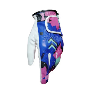 Customizable Breathable Hand Grips Full Finger Golf Gloves Premium Quality Cabretta Leather for Outdoor Sports Sublimated - Product Image 4