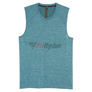 Camiseta sin mangas de algodón de alta calidad para hombre, ropa de gimnasio de verano con diseño personalizado, tarifa al por mayor - Product Image 5