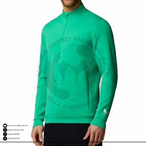 Sudadera de Golf Personalizada con Logotipo Bordado, Media Cremallera, OEM, Alta Calidad, Unisex, Invierno, Exterior, 100% Algodón, Tinte Liso - Product Image 2