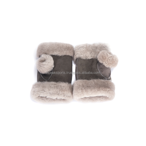 Gants chauffants en cuir suédé marron camel OEM 2026 – Confortables, style décontracté, haute qualité, pour l'extérieur et l'hiver - Product Image 4
