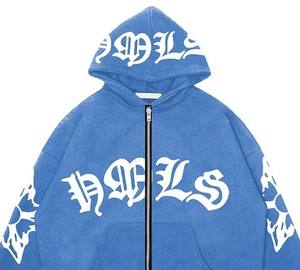 2025 Street Wear Heavy Weight 500 GSM Sudadera con capucha con estampado de pantalla de lujo Sudadera con capucha con cremallera unisex de alta calidad - Product Image 6