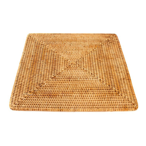 Article Eco Napperons Rectangulaires en Rotin Scallop Vaisselle Décoration de Table en Osier Napperon Vente en Gros du Vietnam DHT HANDICRAFT - Product Image 1
