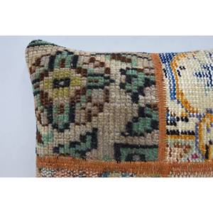 หมอนผ้าวูล Kantha 14x14นิ้วหลากสีลายวินเทจ - Product Image 2