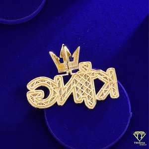 Joyería clásica de lujo Iced Out Moissanite Diamond 925 plata esterlina letra KTNG colgante para Unisex - Product Image 4